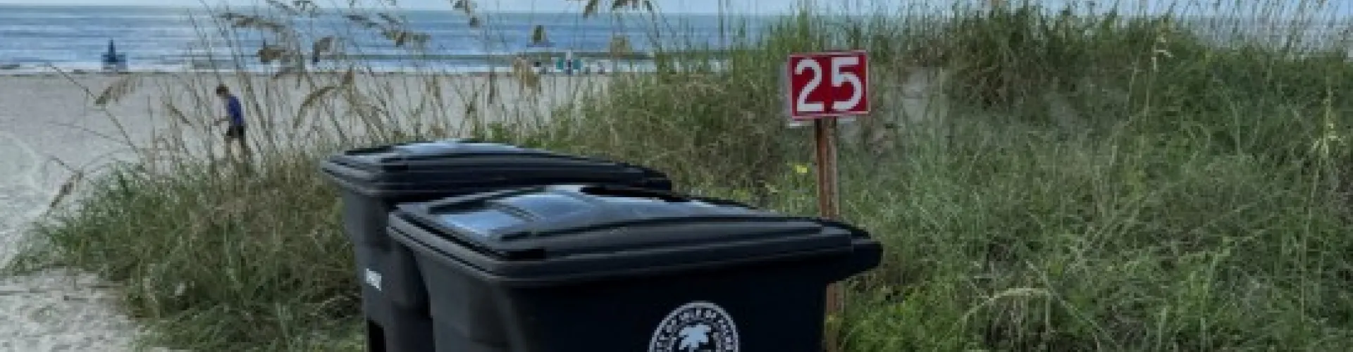 beach garbage cans