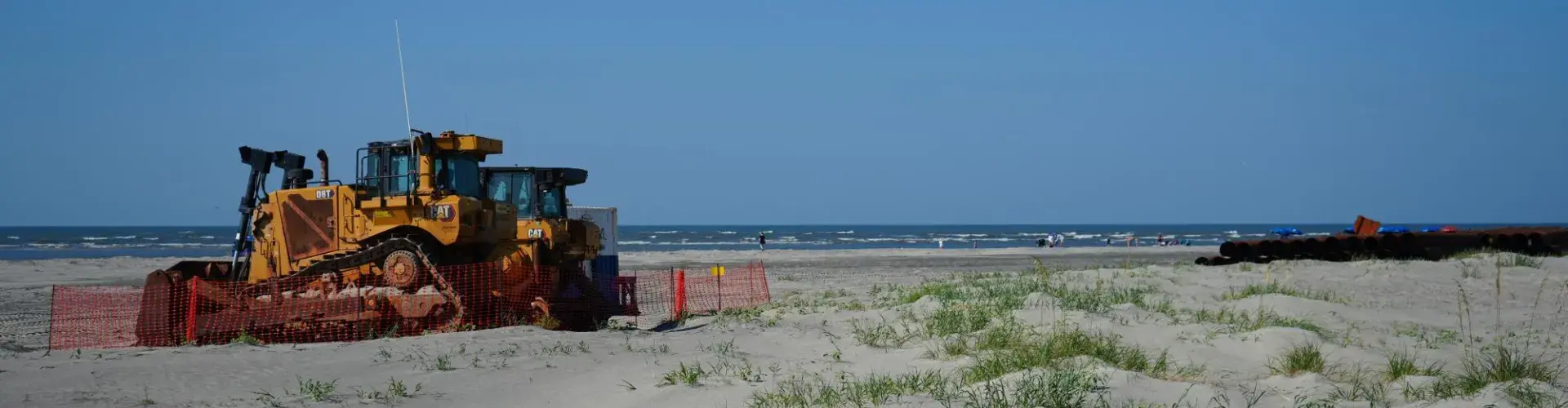 Staging on beach