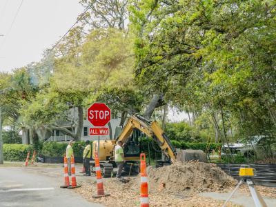 Waterway Blvd construction