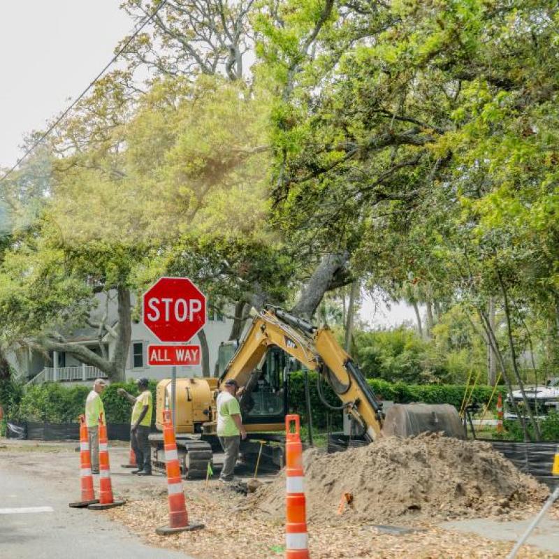 Waterway Blvd construction