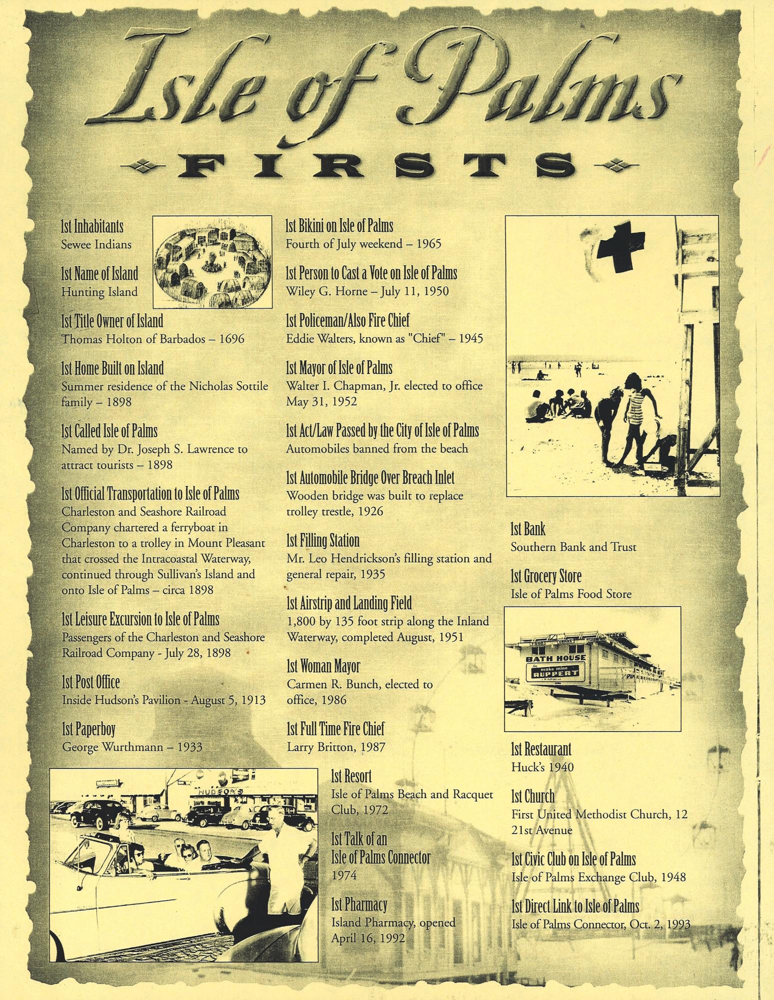 Document showing facts of IOP firsts