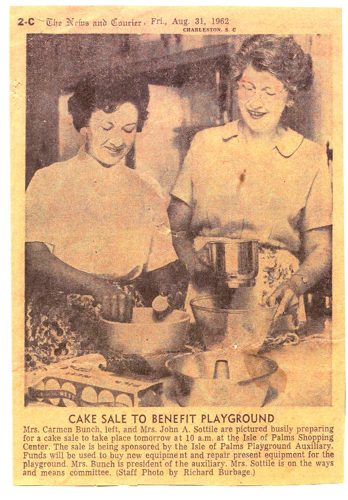 News clipping of Mrs Sottile baking