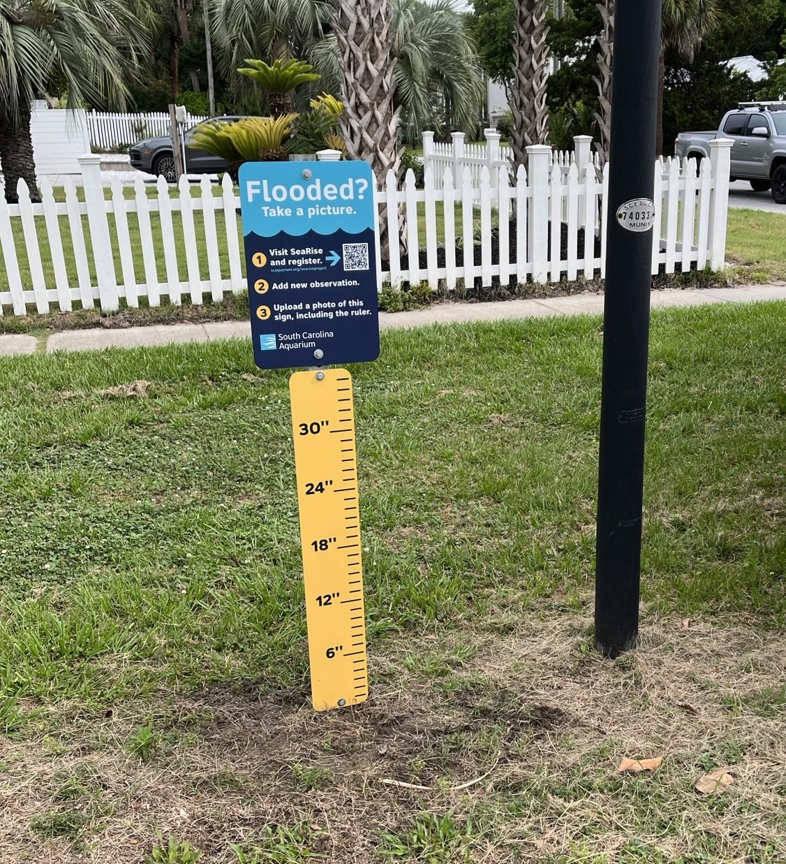 Sea rise sign