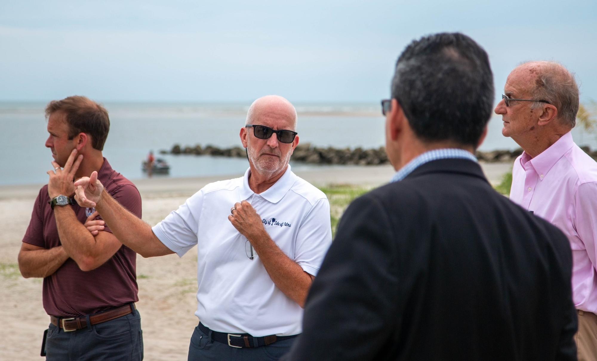 Mayor Phillip Pounds joined Sullivan’s Island Mayor Pat&nbsp; O’Neil and Mr. Michael Connor, Assistant Secretary of the Army for&nbsp;Civil Works